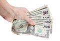 Hand with dollars Royalty Free Stock Photo