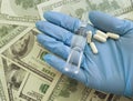 Hand dollars pills pill, tablet, controlled social powerful effects pharmaceutical