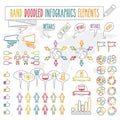 Hand doodled infographics elements