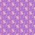 Hand dranw decorative seamless pattern with little contoured pomegranate silhouettes. Purple colors Royalty Free Stock Photo