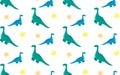 Hand draw baby dinosaurs pattern Royalty Free Stock Photo