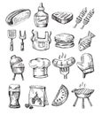 Hand draw barbecue