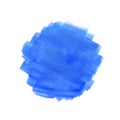 Hand draw blue brush stroke watercolor design