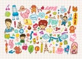 Hand draw cute cartoon element