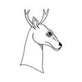 Hand draw a deer head with antlers to use for