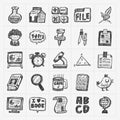 Hand draw doodle school icon Royalty Free Stock Photo