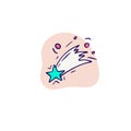 Hand draw firework icon. Petard, stars and pyrotechnics. Festival and event, celebrate and party symbol. Vector