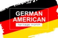 Hand draw German American heritage flag in vector