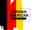 Hand draw German American heritage flag in vector