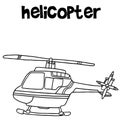 Hand draw of helicopter transport
