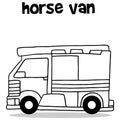 Hand draw of horse van Royalty Free Stock Photo