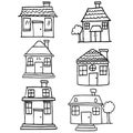 Hand draw of house various set