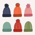 hand draw knitted wool cap