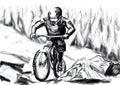 Hand draw mtb downhill