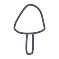 Hand draw mushroom sketch icon Vector