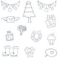 Hand draw object christmas of doodle