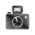 Hand draw photographic camera digital Royalty Free Stock Photo