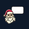 Hand draw santa claus talk illustration