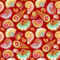 Hand draw sea shells pattern. Seamless texture with hand painted oceanic life objects. Royalty Free Stock Photo
