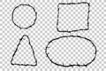 Hand Draw sketch border from Barbed Wire Royalty Free Stock Photo