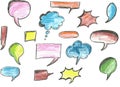 Hand draw Sketch of Bubble Talk Royalty Free Stock Photo