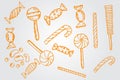 Hand draw sketch of candy Royalty Free Stock Photo
