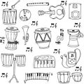 Hand draw stock music doodles Royalty Free Stock Photo