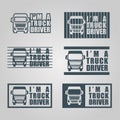 Hand draw Truck driver decal