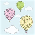 Hand draw vintage balloon