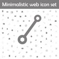 Hand draw wrench icon. Web, minimalistic icons universal set for web and mobile Royalty Free Stock Photo