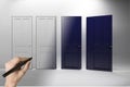 Hand drawing abstract doors Royalty Free Stock Photo