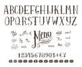 Hand drawing alphabet Royalty Free Stock Photo