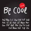 Hand drawing alphabet, vector Eps10 illustration. Royalty Free Stock Photo