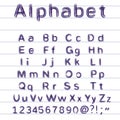 Hand-drawing alphabet - vector illustration