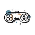 Hand drawing art of illustration joystick gamepad element