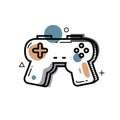 Hand drawing art of illustration joystick gamepad isolated Royalty Free Stock Photo