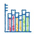 Hand drawing bar chart representing data analysis and financial growth Royalty Free Stock Photo