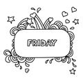 WeekDaysDoodle-05 Royalty Free Stock Photo