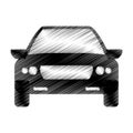 Hand drawing car sedan icon Royalty Free Stock Photo