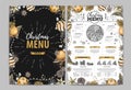 Hand drawing Christmas holiday menu design. Restaurant menu Royalty Free Stock Photo