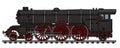 Classical black steam locomotive