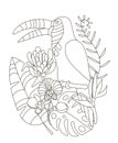 Hand drawing coloring pages for children and adults. A beautiful coloring book in a linear style for creative creativity