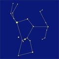 .hand drawing of the constellation Orion, vector