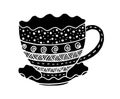 Hand drawing doodle Coffee cup pattern vector illustration Royalty Free Stock Photo