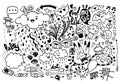 Hand drawing Doodle elements Royalty Free Stock Photo