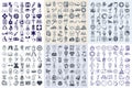 286 hand drawing doodle icon set