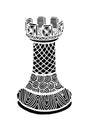 Hand drawing doodle Sketch Chess Rook Vector Illustration Art Royalty Free Stock Photo