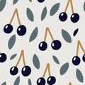 Seamless pattern with hand draw cheery.