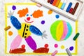 Hand drawing: Friendly smiling clown