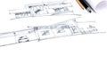 Hand drawing of a house exterior Royalty Free Stock Photo